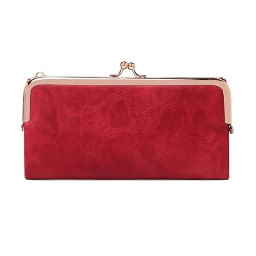 DUOMIYX Lange Geldbörse Frauen Retro Pu Long Wallet Multifunktional Tragbarer Kupplungsbeutel von DUOMIYX