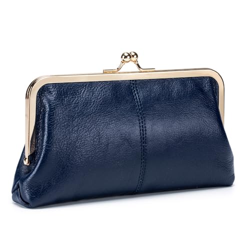 DUOMIYX Lange Geldbörse Frauen Vintage Lock Long Wallet Mit Großer Kapazität Öl Wachs Leder Kupplung von DUOMIYX