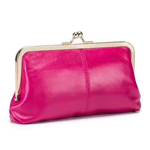 DUOMIYX Lange Geldbörse Frauen Vintage Lock Long Wallet Mit Großer Kapazität Öl Wachs Leder Kupplung von DUOMIYX