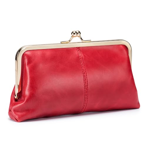 DUOMIYX Lange Geldbörse Frauen Vintage Lock Long Wallet Mit Großer Kapazität Öl Wachs Leder Kupplung von DUOMIYX