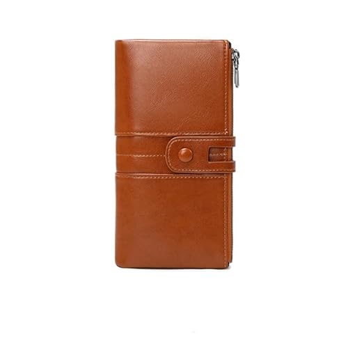 DUOMIYX Lange Geldbörse Frauen Vintage Wached Leder Langerhöhung Mit Multifunktionen RFID-Kupplung von DUOMIYX