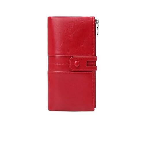 DUOMIYX Lange Geldbörse Frauen Vintage Wached Leder Langerhöhung Mit Multifunktionen RFID-Kupplung von DUOMIYX