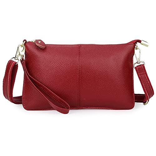 DUOMIYX Lange Geldbörse Frauen Weiche Leder Langzeitbrieftasche Großkapazität Telefon Brieftasche Multifunktionale Kupplung Mit Armband von DUOMIYX