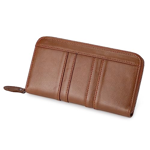 DUOMIYX Lange Geldbörse Männer Business Casual Leder Langes Geldbeutel Großer Kapazität Multifunktionaler Kupplung von DUOMIYX