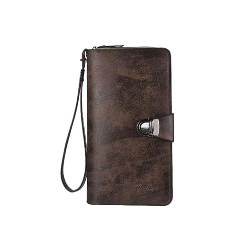 DUOMIYX Lange Geldbörse Männer Mode-Long-Brieftasche Mit Mehreren Kartenschlitzen Handheld-Brieftasche Mit Handgelenkriemen von DUOMIYX