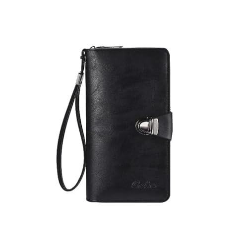 DUOMIYX Lange Geldbörse Männer Mode-Long-Brieftasche Mit Mehreren Kartenschlitzen Handheld-Brieftasche Mit Handgelenkriemen von DUOMIYX