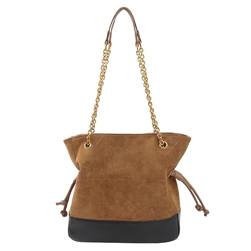 DUOMIYX Schultertasche Frauen Mode Wildleder -Kettenumhängetasche Große Kapazität Pendler Umhängetasche von DUOMIYX