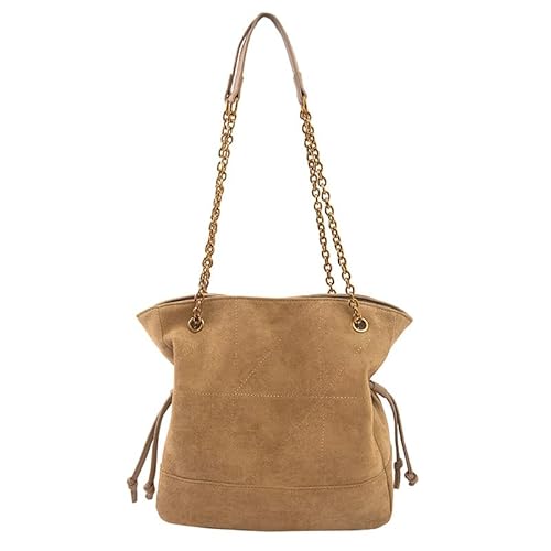 DUOMIYX Schultertasche Frauen Mode Wildleder -Kettenumhängetasche Große Kapazität Pendler Umhängetasche von DUOMIYX