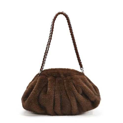 DUOMIYX Schultertasche Frauen Modische Plüschketten -Umhängetasche Vielseitige Achselhautbeutel Handtasche von DUOMIYX