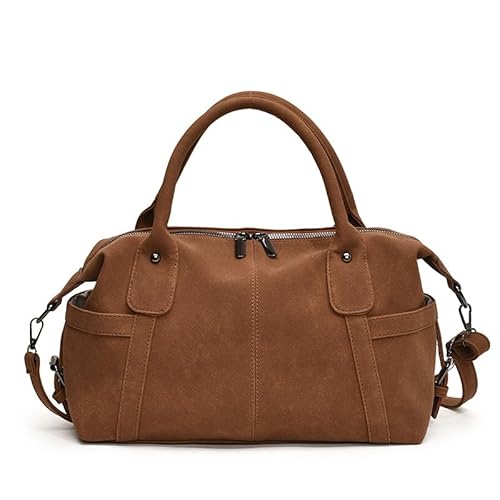 DUOMIYX Schultertasche Frauen Retro Frosted Umhängetasche Große Kapazität Pendler Einkaufstasche Messengerbeutel von DUOMIYX