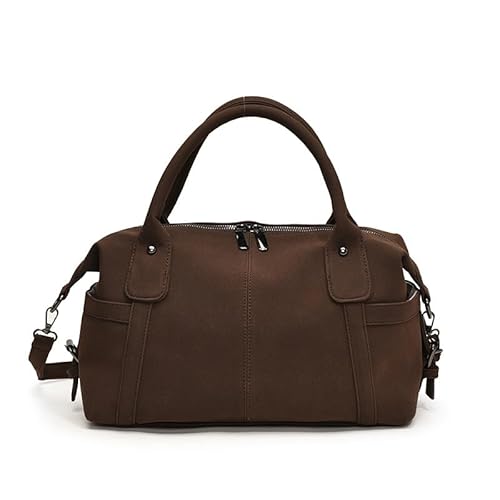 DUOMIYX Schultertasche Frauen Retro Frosted Umhängetasche Große Kapazität Pendler Einkaufstasche Messengerbeutel von DUOMIYX