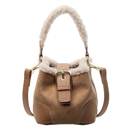 DUOMIYX Schultertasche Frauen Vintage Wildleder Plüsch -Umhängetasche Lässige Handtasche Kleine Umhängetasche von DUOMIYX
