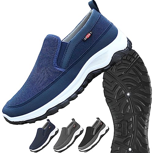 CNA Trop Schuhe Herren, Freihändige Slip-On-Wanderschuhe, Atmungsaktive Orthopädische Reise-Plimsolls, Slip-On-Slipper Aus Canvas für Herren Mit Fußgewölbeunterstützung von DUOPAI