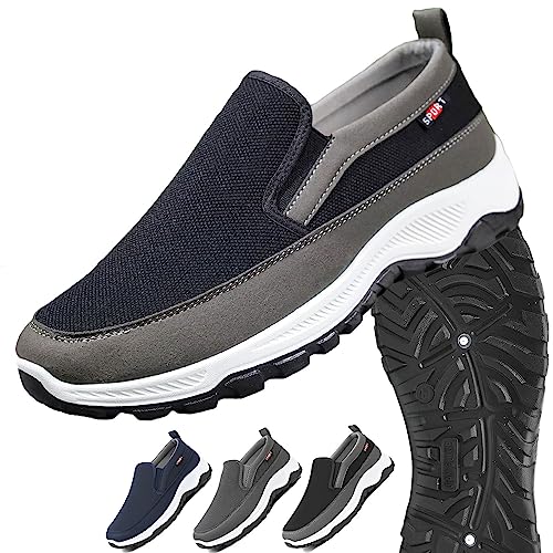 CNA Trop Schuhe Herren, Freihändige Slip-On-Wanderschuhe, Atmungsaktive Orthopädische Reise-Plimsolls, Slip-On-Slipper Aus Canvas für Herren Mit Fußgewölbeunterstützung von DUOPAI