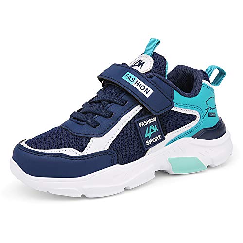 DUORO Kinder Sportschuhe Sneaker Jungen Mädchen Outdoor Atmungsaktive Turnschuhe Running Schuhe Straßenlaufschuhe (28 EU, A-Blau) von DUORO