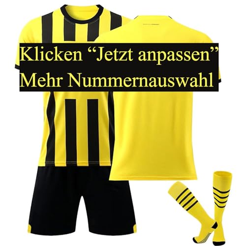 BVB Trikot Kinder Erwachsene Fußballtrikots, 23/24 Neue Saison Hause/Auswärts Fußball Sporttraining T-Shirts und Shorts, Football Kleidung mit Socken für Jungen Herren von DUOROUPUTAO