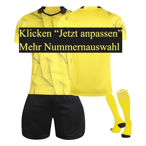 DUOROUPUTAO BVB Trikot Kinder Erwachsene Fußballtrikots, 23/24 Neue Saison Hause/Auswärts Fußball Sporttraining T-Shirts und Shorts, Football Kleidung mit Socken für Jungen Herren von DUOROUPUTAO