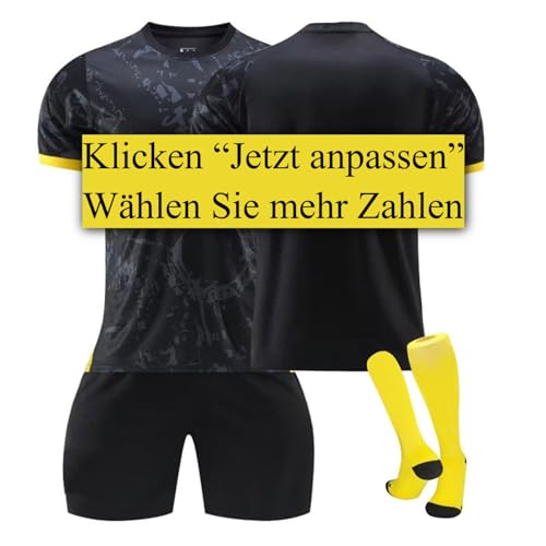 DUOROUPUTAO BVB Trikot Kinder Erwachsene Fußballtrikots, 23/24 Neue Saison Hause/Auswärts Fußball Sporttraining T-Shirts und Shorts, Football Kleidung mit Socken für Jungen Herren von DUOROUPUTAO