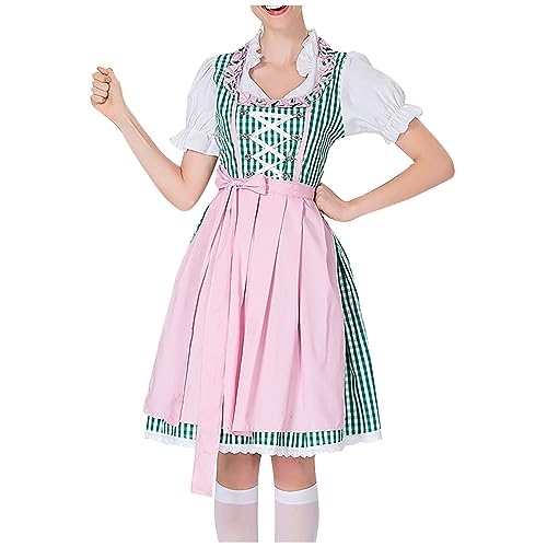 DUOROUPUTAO Dirndl billig Dirndl günstig günstige Dirndl unter 50 Euro Dirndl blau Oktoberfest Damen Outfit Dirndl Damen günstig Dirndl für Damen von DUOROUPUTAO