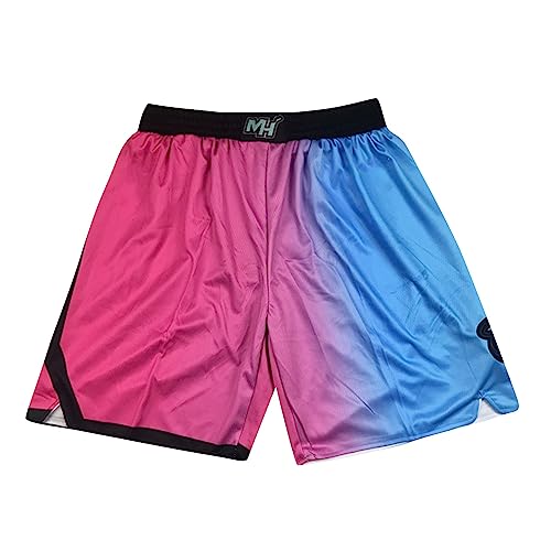 DUOROUPUTAO Miami Heat Shorts, Basketball Homme Training Fans Sommershorts Sports Basketball Hosen für Herren von DUOROUPUTAO