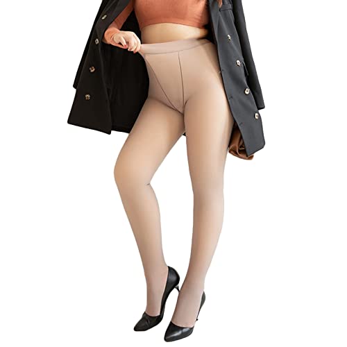 DUOROUPUTAO Thermo Strumpfhose Damen Winter Fleece Strumpfhose Gefüttert Termostrumpfhosen Dicke Winterstrumpfhose 90g/240g/300g Gefütterte Warme Thermo Leggings für Damen von DUOROUPUTAO