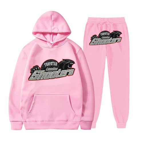 DUOROUPUTAO Trapstar Trainingsanzug Jogginganzug Herren Damen Sportanzug 2 Piece Hoodie Sporthose Unisex Anzug Tracksuit Atmungsaktiv und Komfortabel von DUOROUPUTAO