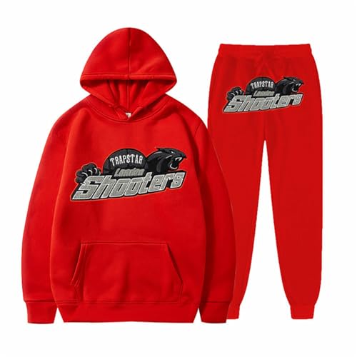 DUOROUPUTAO Trapstar Trainingsanzug Jogginganzug Herren Damen Sportanzug 2 Piece Hoodie Sporthose Unisex Anzug Tracksuit Atmungsaktiv und Komfortabel von DUOROUPUTAO