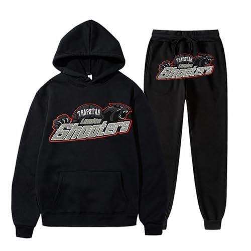 DUOROUPUTAO Trapstar Trainingsanzug Jogginganzug Herren Damen Sportanzug 2 Piece Hoodie Sporthose Unisex Anzug Tracksuit Atmungsaktiv und Komfortabel von DUOROUPUTAO