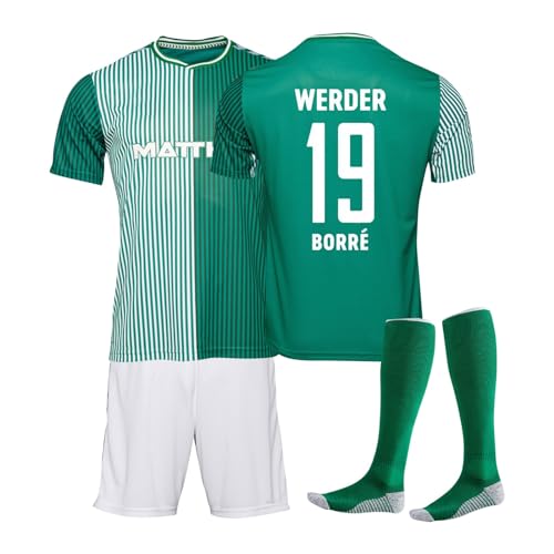 DUOROUPUTAO Werder Bremen Fussball Trikot Kinder und Erwachsene Set, Werder Bremen Trikot Fussball Jungen socken Shorts Set, 23/24 Fußball Trikot Kinder und Erwachsene T-Shirt Shorts und Socken von DUOROUPUTAO