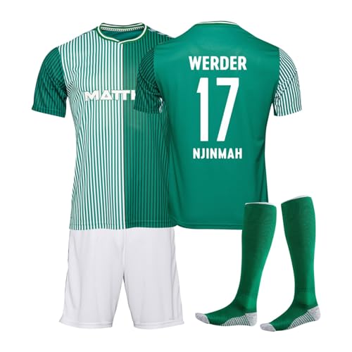 DUOROUPUTAO Werder Bremen Fussball Trikot Kinder und Erwachsene Set, Werder Bremen Trikot Fussball Jungen socken Shorts Set, 23/24 Fußball Trikot Kinder und Erwachsene T-Shirt Shorts und Socken von DUOROUPUTAO