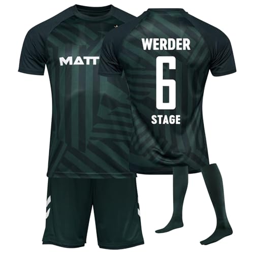 Werder Bremen Fussball Trikot Kinder und Erwachsene Set, Werder Bremen Trikot Fussball Jungen socken Shorts Set, 23/24 Fußball Trikot Kinder und Erwachsene T-Shirt Shorts und Socken von DUOROUPUTAO