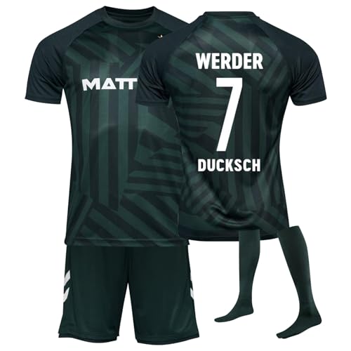 Werder Bremen Fussball Trikot Kinder und Erwachsene Set, Werder Bremen Trikot Fussball Jungen socken Shorts Set, 23/24 Fußball Trikot Kinder und Erwachsene T-Shirt Shorts und Socken von DUOROUPUTAO