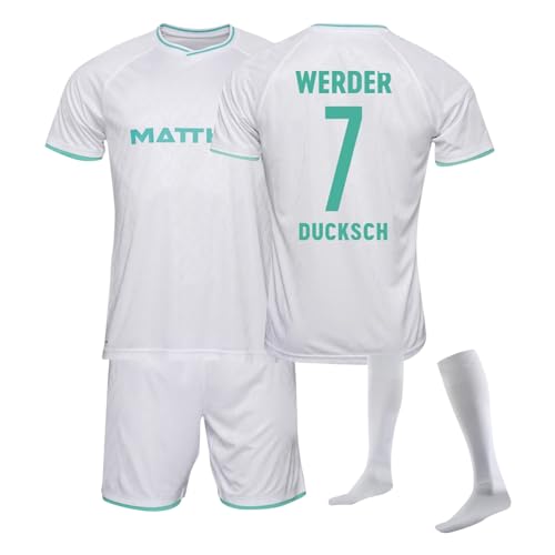 DUOROUPUTAO Werder Bremen Fussball Trikot Kinder und Erwachsene Set, Werder Bremen Trikot Fussball Jungen socken Shorts Set, 23/24 Fußball Trikot Kinder und Erwachsene T-Shirt Shorts und Socken von DUOROUPUTAO