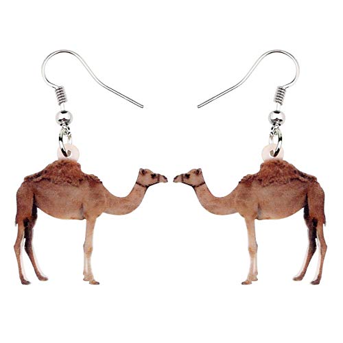 DUOWEI Acryl Wüste Kamel Llama Ohrringe Süß Llama Schmuck für Frauen Mädchen Teens Charme Geschenke (Braun) von DUOWEI