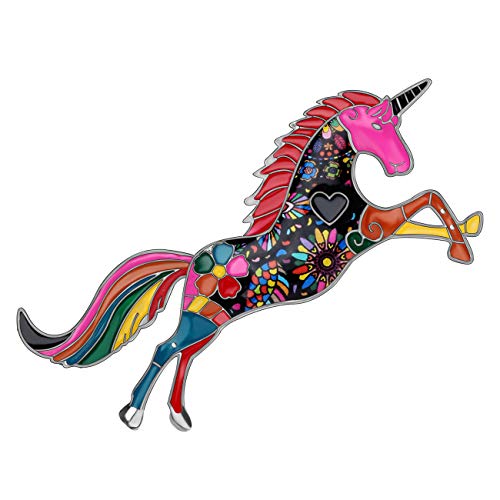 DUOWEI Leckeres 6 Farben Einhorn Pferd Brosche Fancy Einhorn Anstecknadel Kleidung Schal Zubehör für Frauen Mädchen Schmuck Geschenke (Mehrfarbig) von DUOWEI