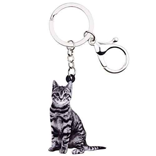 DUOWEI Cute Katze Schlüsselanhänger Acryl Haustier Cat Schlüsselring Handtasche Dekoration für Frauen Girls Charme Geschenk (Wolke) von DUOWEI