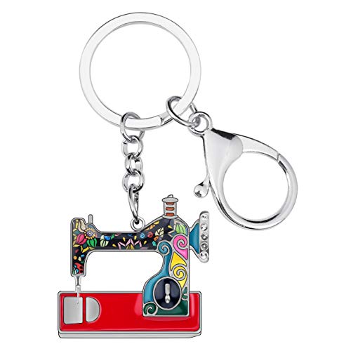 DUOWEI Nähmaschine Werkzeuge Schere Bügeleisen Schlüsselanhänger Zinklegierung Schlüsselring Tasche Charme Geschenk für Frauen Mädchen (Mehrfach) von DUOWEI