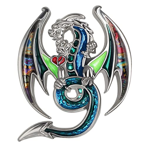 DUOWEI Neuheit Dinosaurier Welsh Dragon Brosche Pins Kleidung Schal Dekoration Charms Schmuck Geschenke für Frauen Teenager Mädchen (Grün) von DUOWEI