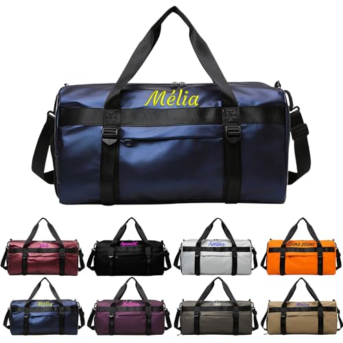 Personalisierte Reisetasche Für Frauen Aufgestickte Namen Individuelle Reisetasche Mit Nassfach Und Schuhfach Reise- Yoga- Und Fitnessstudio-Aufbewahrung Umzugsgeschenk von DUOYUN