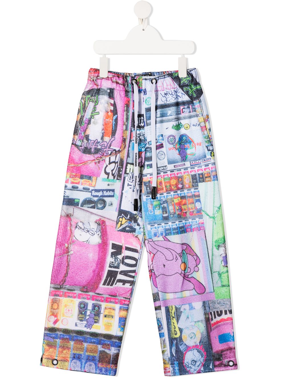 DUOltd Weite Hose mit grafischem Print - Rosa von DUOltd