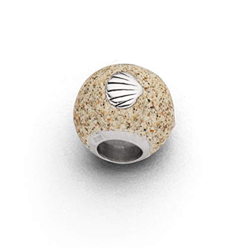 DUR Damen Anhänger Wechselperle Strandsand aus Sterling-Silber in der Farbe Silber-Sand, Maße: 11mm, P3192 von DUR