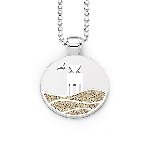 DUR Schmuck Unisex Anhänger Strandwellen "Kap Norderney" Strandsand, Silber 925/-rhodiniert (P3894) von DUR