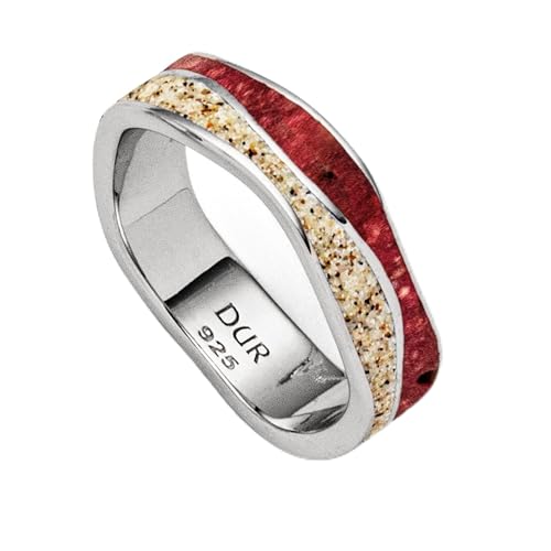 DUR Damen Ring"Feuerwelle" aus 925er Silber Größe 64 (20.4) R5400.64, 64 (20.4) von DUR-Schmuck
