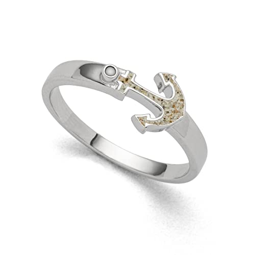 DUR Damen Ring"Hoffnung 2.0" Strandsand aus 925er Silber Größe 54 (17.2) R5686.54, 54 (17.2) von DUR Schmuck