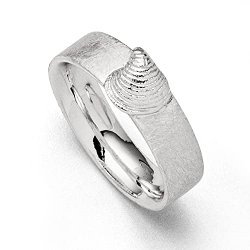 DUR Damen Ring Muschel" aus 925er Silber Größe 54 (17.2) R5451.54, 54 (17.2) von DUR