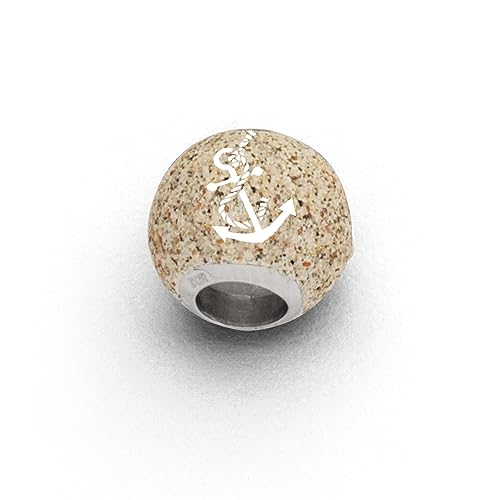 DUR Damen Anhänger Bead Ostsee aus Sterling-Silber in der Farbe Silber-Sand, Maße: 10,4mm, P3597 von DUR