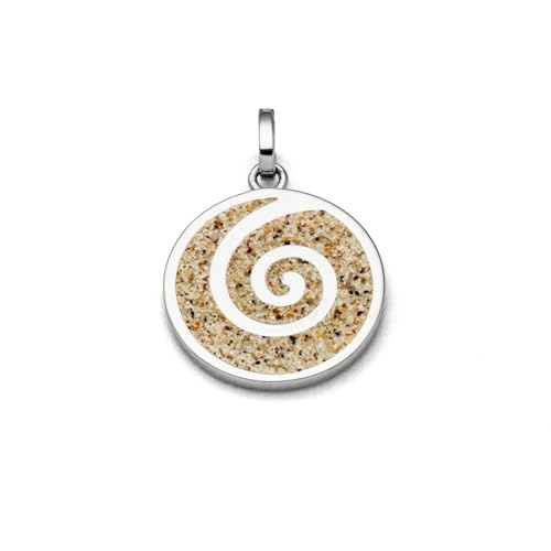 DUR großer Anhänger SANDSPIRALE ohne Kette, 925 Sterling Silber und echter Strandsand, P3767 DUR großer Anhänger SANDSPIRALE ohne Kette, 925 Sterling Silber und echter Strandsand, P3767 von DUR