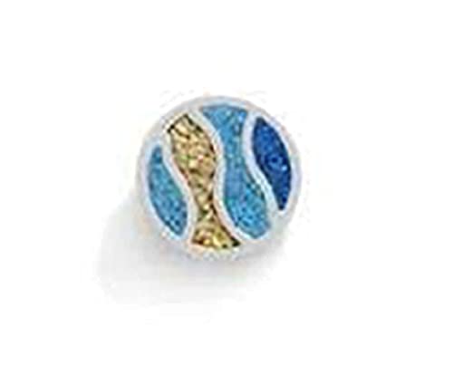 DUR Schmuck Schiebeelement F164 Welle blau 10mm für Wickelarmband, Silber 925/- rhodiniert DUR Schmuck Schiebeelement F164 Welle blau 10mm für Wickelarmband, Silber 925/- rhodiniert von DUR