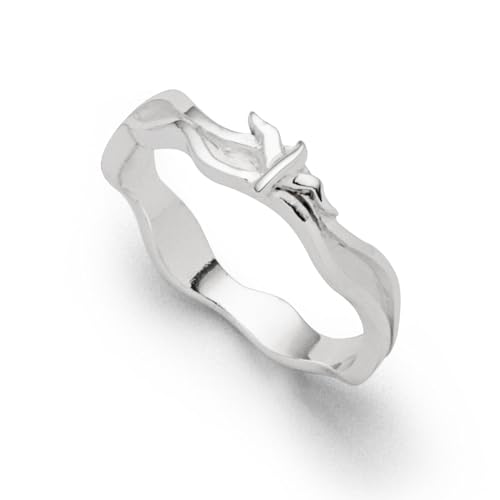 DUR Strandwellen Möwe Damen Ring aus Sterling-Silber in der Farbe Silber, Größe: 54, R5764.54 von DUR-Schmuck