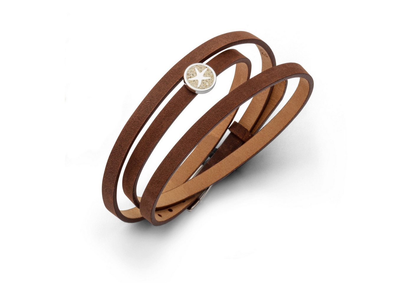 DUR Armband DUR Schmuck: Armband, Lederarmband braun mit Sandelement, A1597 DUR Armband DUR Schmuck: Armband, Lederarmband braun mit Sandelement, A1597 von DUR
